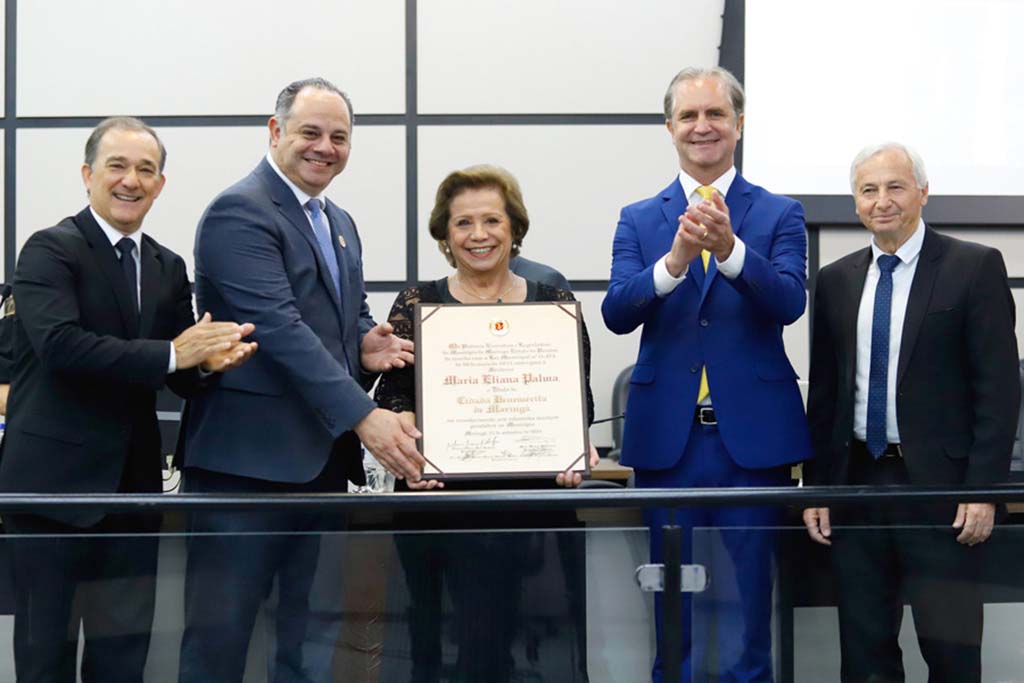 Maria Eliana Palma recebe título de Cidadã Benemérita de Maringá