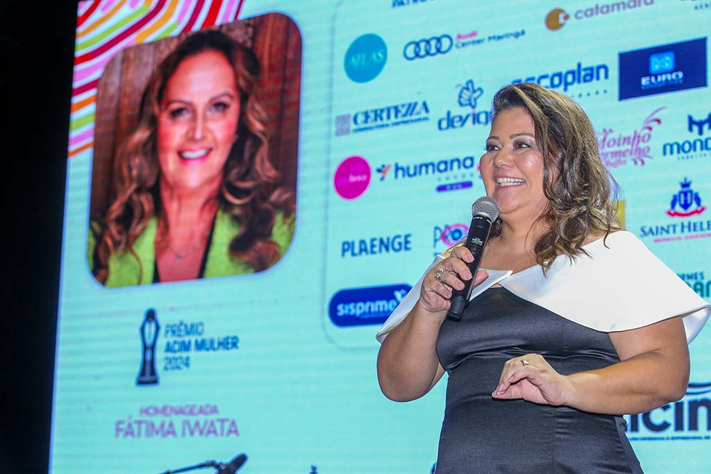 Empresária Fátima Iwata recebe Prêmio ACIM Mulher 2024