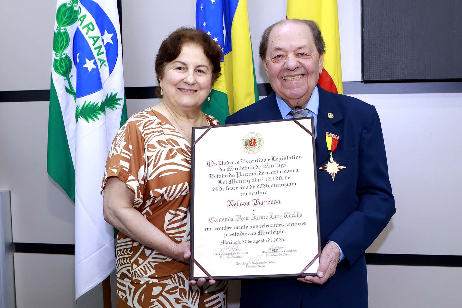 Pioneiro, Nelson Barbosa recebe Comenda Dom Jaime Luiz Coelho por atuação social em Maringá 6 Pioneiro, Nelson Barbosa recebe Comenda Dom Jaime Luiz Coelho por atuação social em Maringá